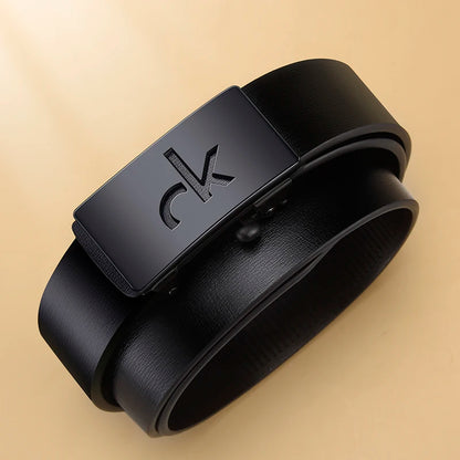 Men's Business Belt with Simple Retro Alloy Automatic Buckle, for Shorts, Belt Accessories, Fashion Casual Belt for Men and Women