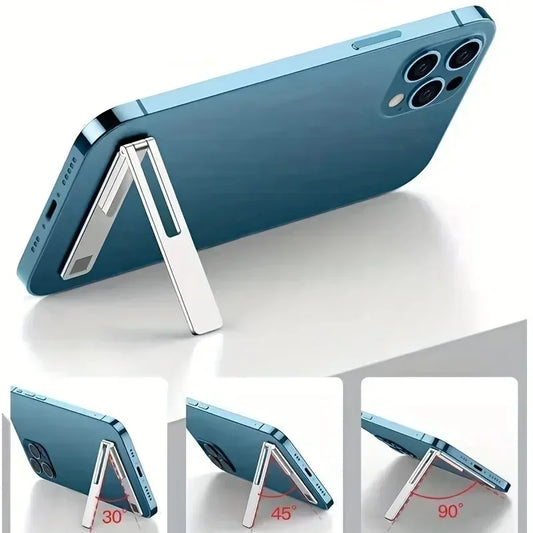 Ultrathin Minimalist Cell Phone Holder, Foldable Metal Back Sticker, Desk Phone Stand, Portable Cell Phone Holder