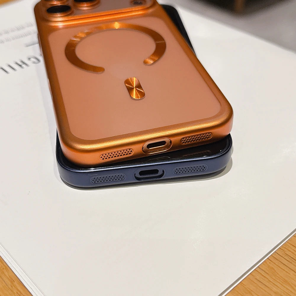 Luxury Matte Translucent Magnetic Case for iPhone 17 Pro Max 17Pro 17 Air, Magsafe Wireless Charging Camera Protective Cover, for iPhone 17 Pro Max