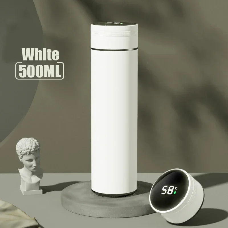 Taza Termo con pantalla de temperatura de 500ML, botella Termo dividida de acero inoxidable, taza aislada al vacío para exteriores, regalo del Día del Padre