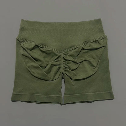 Shorts Deportivos HISTELLO Impacts de 4.5" para Mujer, Shorts de Ciclismo de Cintura Baja, Shorts de Gimnasio, Leggings de Yoga sin Costuras con Efecto Push-Up