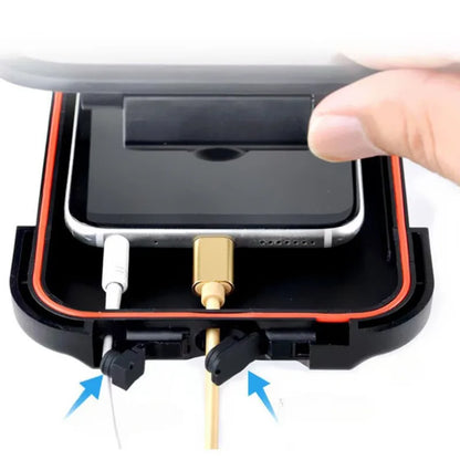 Waterproof motorcycle cell phone holder, universal bicycle, 360° rotating GPS phone holder