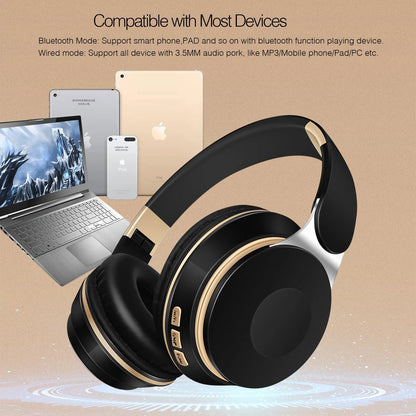 Auriculares Inalámbricos Bluetooth 2026, Auriculares Estéreo con Diadema, Soporte para Tarjeta SD y Micrófono para iPhone, Samsung y Tabletas