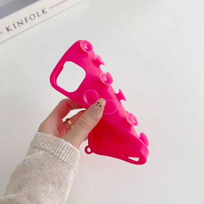 Funda de teléfono de silicona suave con ventosa para iPhone 16 Pro Max 17 13 14 11 12 15 Pro Max Plus antideslizante a prueba de golpes cubierta de Color caramelo