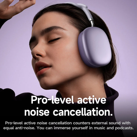 HOCO W65 Plus ANC Noise Reduction Bluetooth Headphones Over-Ear Wireless Headphones Large High-Fidelity Sound Sports Headphones with Button