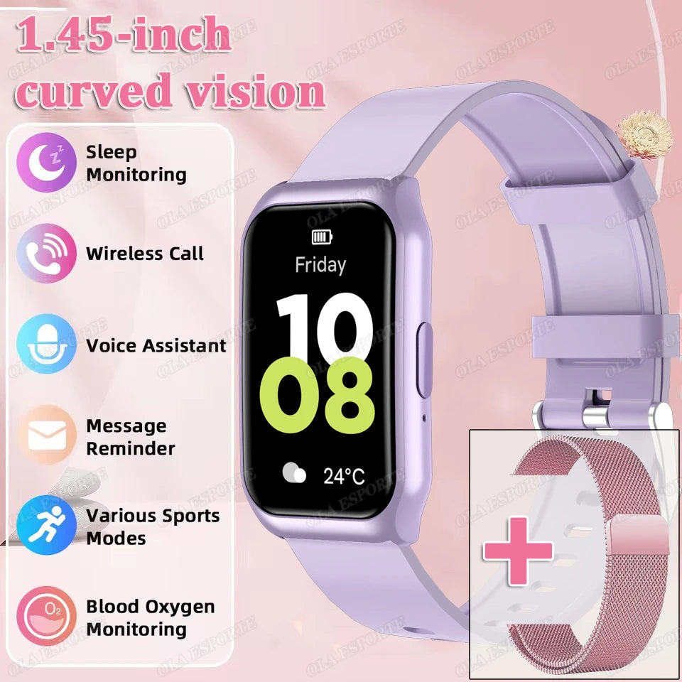 Para mujeres hombres reloj inteligente pantalla AMOLED salud monitoreo del ritmo cardíaco Bluetooth llamada IP68 impermeable deporte al aire libre pulsera inteligente