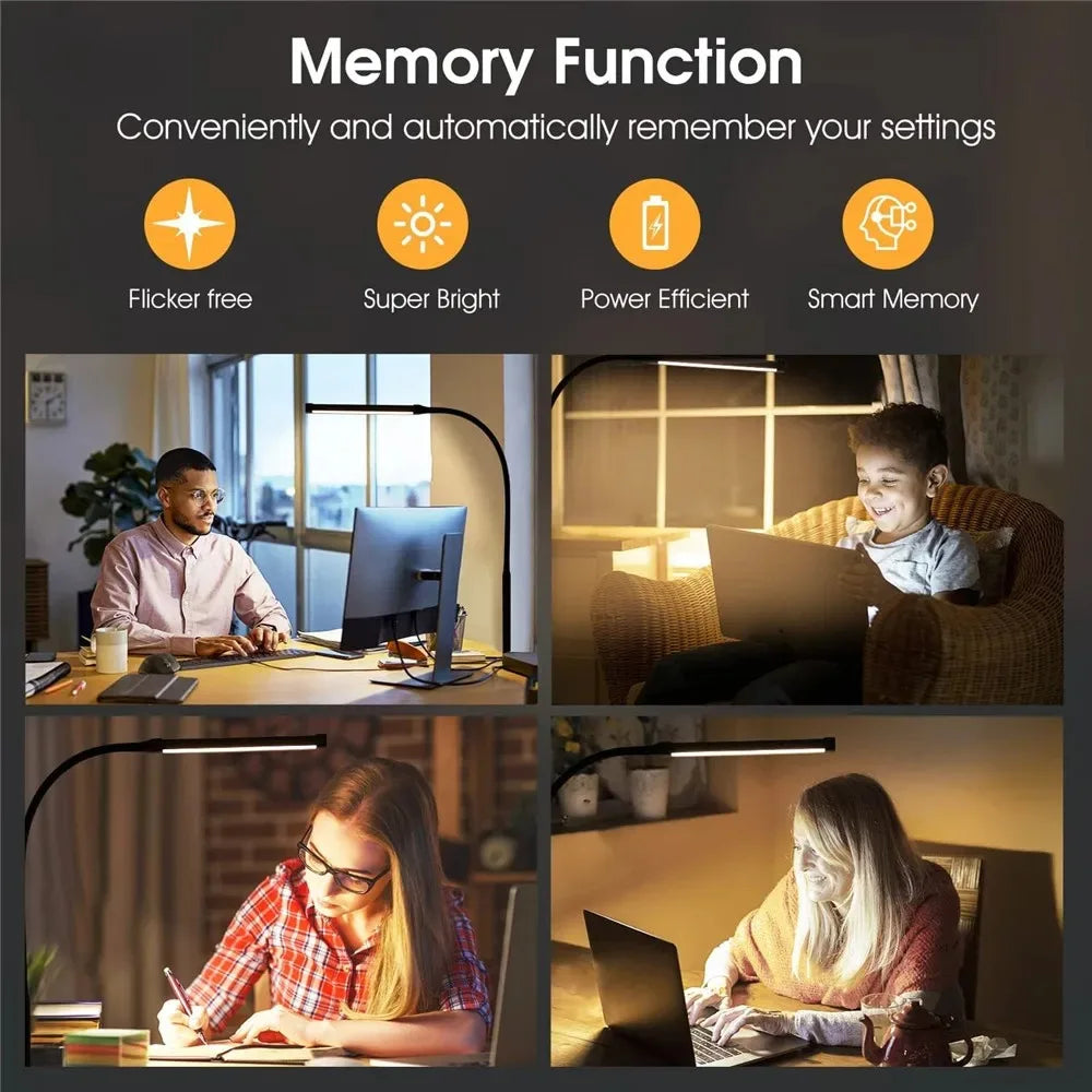 Lámpara de escritorio con Clip Led de un solo cabezal, lámparas de mesa de ordenador regulables, Monitor, luz de arquitecto, lámpara de mesa para luces de lectura de oficina