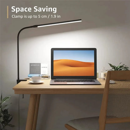 Lámpara de escritorio con Clip Led de un solo cabezal, lámparas de mesa de ordenador regulables, Monitor, luz de arquitecto, lámpara de mesa para luces de lectura de oficina