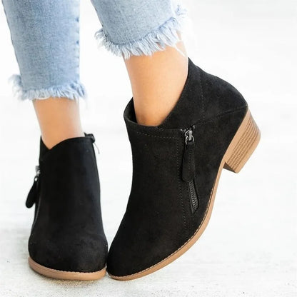 Botines De Mujer 2026, Botas Chelsea De gamuza De otoño, Botas De plataforma a la moda para Mujer, botines De tacón con cremallera lateral, Botas De Mujer