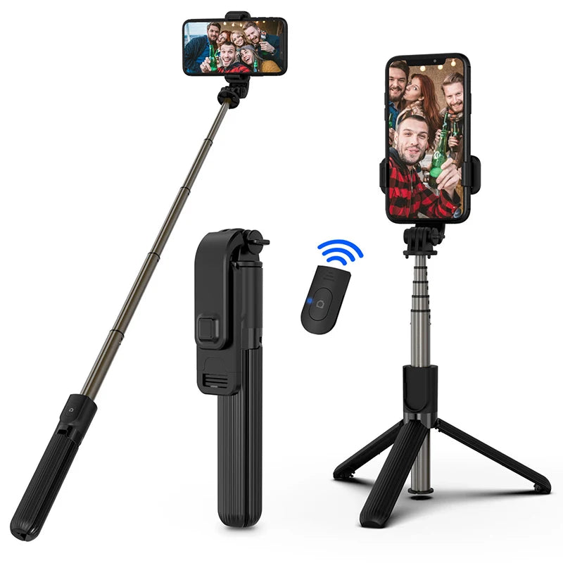 H1 Wireless Bluetooth Selfie Stick Tripod Monopod Phone Holder for Outdoor Travel 3 in 1