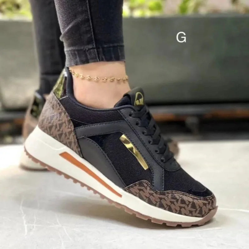 Zapatillas De deporte informales para Mujer, Zapatos planos De malla, cuñas transpirables De alta calidad, Zapatos De Mujer De estilo Preppy De otoño