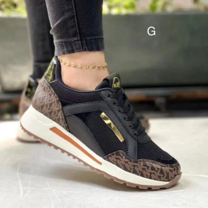 Zapatillas De deporte informales para Mujer, Zapatos planos De malla, cuñas transpirables De alta calidad, Zapatos De Mujer De estilo Preppy De otoño