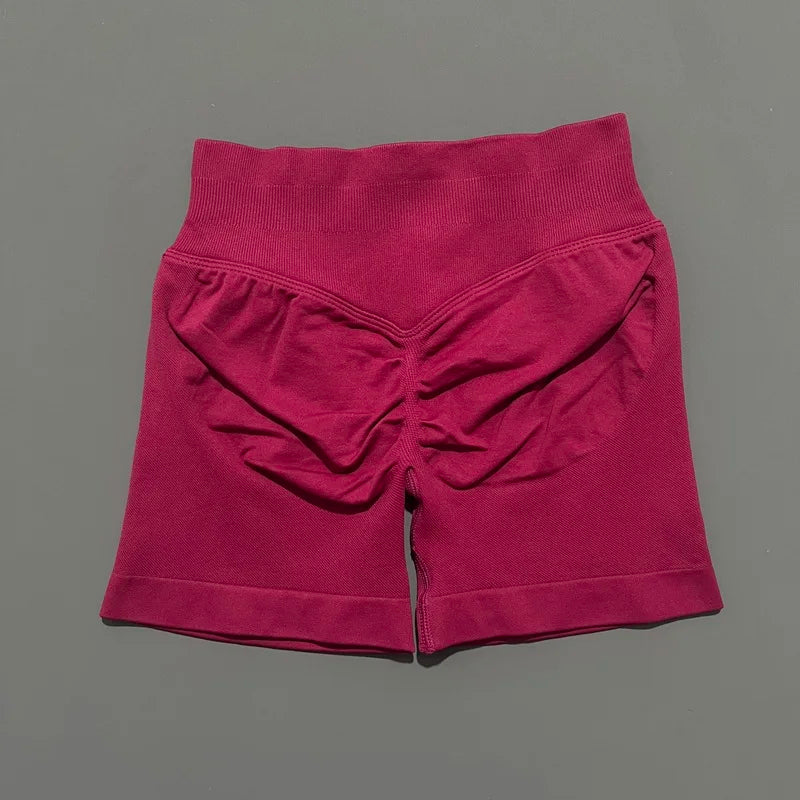 Shorts Deportivos HISTELLO Impacts de 4.5" para Mujer, Shorts de Ciclismo de Cintura Baja, Shorts de Gimnasio, Leggings de Yoga sin Costuras con Efecto Push-Up