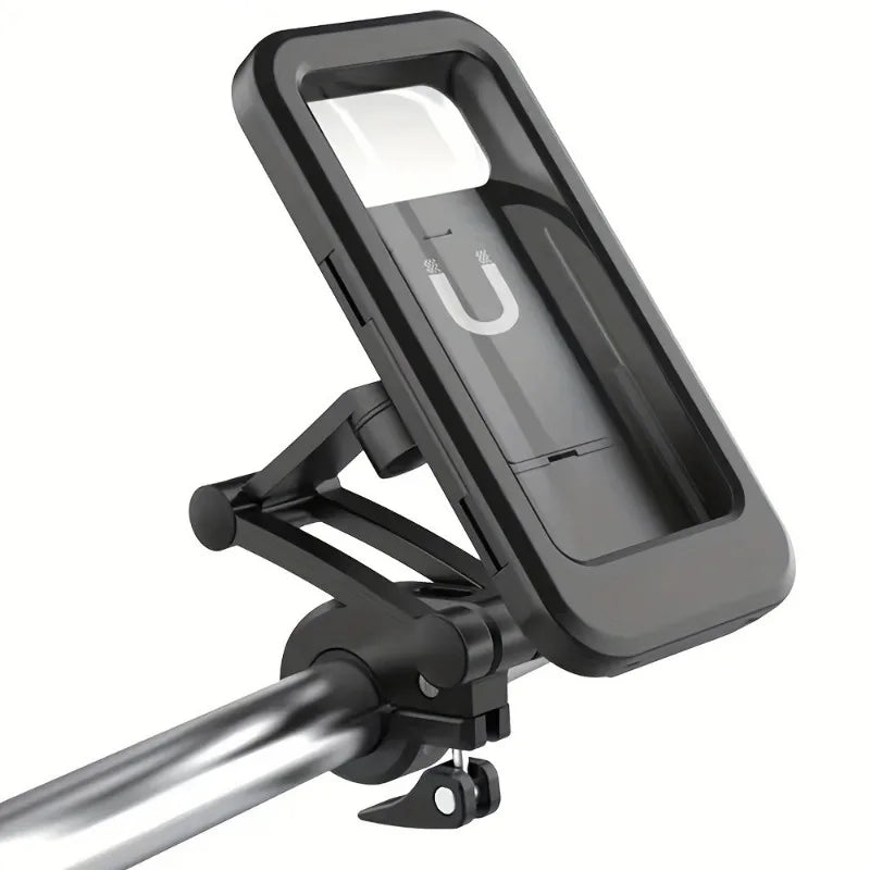 Waterproof motorcycle cell phone holder, universal bicycle, 360° rotating GPS phone holder