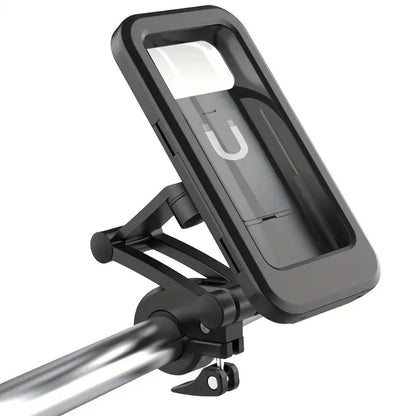 Waterproof motorcycle cell phone holder, universal bicycle, 360° rotating GPS phone holder