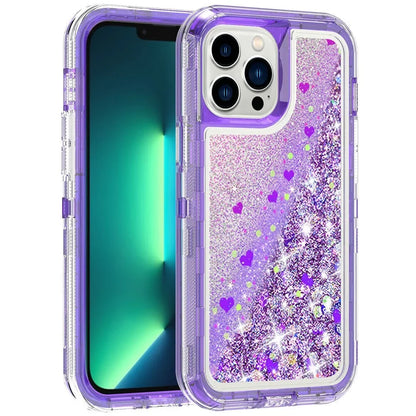 Luxury Dynamic Glitter Quicksand Case for iPhone 17 16 15 14 13 Pro Max X XSMAX XR SE 6 7 8 Plus, Heavy Shockproof Phone Cover