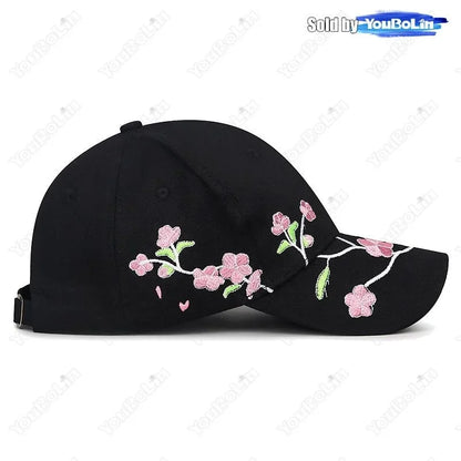 Nueva tendencia nacional gorra de pico de pato sombrero para el sol primavera y otoño bordado de flor de ciruelo estilo nacional gorra de béisbol de ala curva