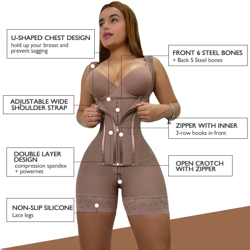Fajas colombianas XXS Body Shapewear Control bragas alta compresión cintura entrenador corsé adelgazante vaina Body Shaper
